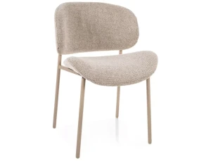 Krzesło tapicerowane KISO NOELLE beżowe - stelaż kaszmir