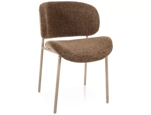 Krzesło tapicerowane KISO NOELLE cappuccino - stelaż kaszmir