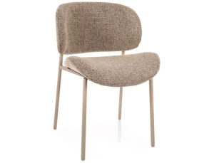 Krzesło tapicerowane KISO NOELLE  ciemny beż - stelaż kaszmir