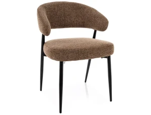 Krzesło tapicerowane LUCIO NOELLE cappuccino - czarny stelaż