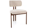 Nowoczesne Krzesło tapicerowane MISAKI D jasny bez do salonu, pokoju, biura