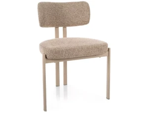 Krzesło tapicerowane MISAKI beżowe - stelaż kaszmir