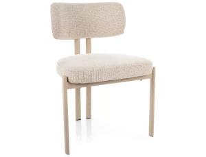 Krzesło tapicerowane MISAKI jasny beż - stelaż kaszmir