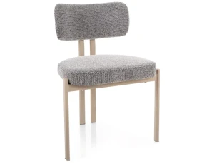 Krzesło tapicerowane MISAKI szare - stelaż kaszmir