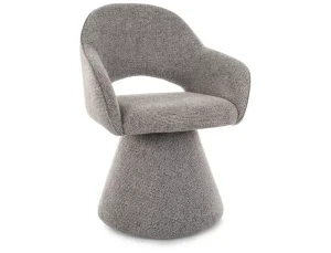 Krzesło tapicerowane obrotowe 180° RIKU NOELLE szare
