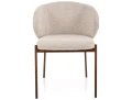 Nowoczesne Krzesło tapicerowane  KIOTO D  stelaż orzech do biura i salonu