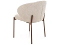 Krzesło tapicerowane  KIOTO D jasny bez - stelaż orzech do biura i salonu