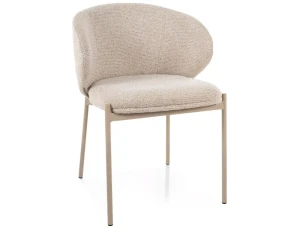 Krzesło tapicerowane KIOTO jasny beż - stelaż kaszmir