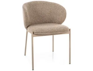 Krzesło tapicerowane KIOTO beżowe - stelaż kaszmir