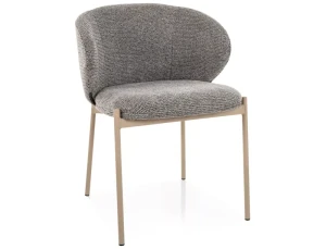 Krzesło tapicerowane KIOTO szare - stelaż kaszmir