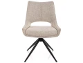 Krzesło tapicerowane obrotowe 360° FINO I NOELLE beżowe  do jadalni biura salonu