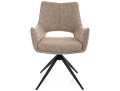 Krzesło tapicerowane obrotowe 360° FINO II NOELLE ciemny beż