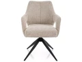 Krzesło tapicerowane OLSEN NOELLE beżowe - stelaż czarny