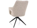 Krzesło tapicerowane OLSEN NOELLE beżowe - stelaż czarny tył