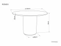 Stół RONDO CERAMIC FI120 biały Pandoro wymiary