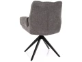 Krzesło tapicerowane obrotowe 180° GIO beżowe - stelaż czarny  tył