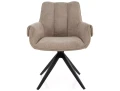 Krzesło tapicerowane obrotowe 180° GIO beżowe do salonu biura