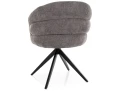 Krzesło tapicerowane obrotowe 180° ORES szare tył