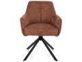Krzesło tapicerowane obrotowe 180° NOTTI LEO camel do salonu biura