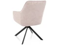 Krzesło tapicerowane obrotowe 180° NOTTI LEO jasny beż - stelaż czarny tył