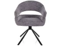 Krzesło tapicerowane obrotowe 180° BORGO LEO szary