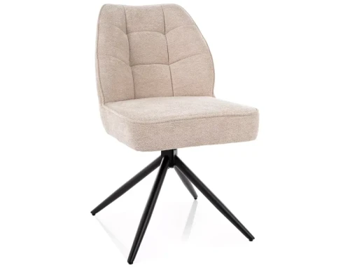 Krzesło tapicerowane obrotowe  180° JOHN RAVEN beżowe