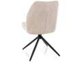 Krzesło tapicerowane obrotowe  180° JOHN RAVEN beżowe - czarny stelaż tył