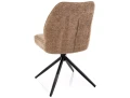 Krzesło tapicerowane obrotowe  180° JOHN RAVEN latte - czarny stelaż tył
