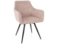 Nowoczesne Krzesło tapicerowane obrotowe 180°  BALLO LEO beżowe