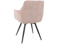 Krzesło tapicerowane obrotowe 180°  BALLO LEO beżowe tył