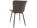Krzesło tapicerowane JULIA BREGO cappuccino - stelaż czarny tył