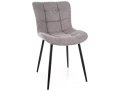 Krzesło tapicerowane JULIA BREGO szary - stelaż czarny