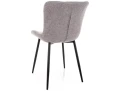 Krzesło tapicerowane JULIA BREGO szary - stelaż czarny