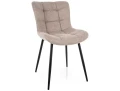 Krzesło tapicerowane JULIA BREGO jasny beż - stelaż czarny