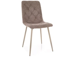 Krzesło tapicerowane JERRY BREGO beżowe - stelaż kaszmir