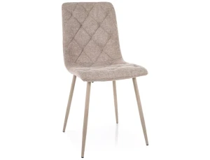 Krzesło tapicerowane JERRY BREGO jasny beż - stelaż kaszmir