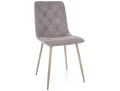 Nowoczesne Krzesło tapicerowane JERRY BREGO szare - stelaż kaszmir