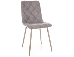 Krzesło tapicerowane JERRY BREGO szare - stelaż kaszmir