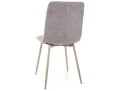 Krzesło tapicerowane JERRY BREGO szare - stelaż kaszmir tył