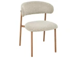 Krzesło tapicerowane ELTON II beż - stelaż dąb