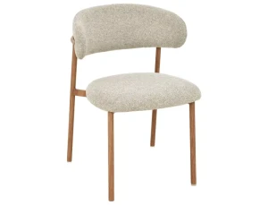 Krzesło tapicerowane ELTON II beż - stelaż dąb