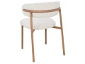 Krzesło tapicerowane ELTON II jasny beż - stelaż dąb