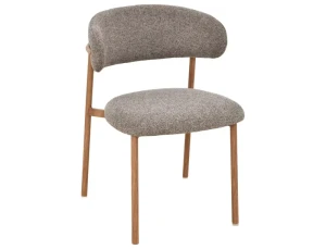 Krzesło tapicerowane ELTON II cappuccino - stelaż dąb