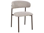 Krzesło tapicerowane  ELTON II beż - stelaż orzech