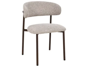 Krzesło tapicerowane  ELTON II beż - stelaż orzech