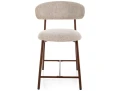 Hoker tapicerowany ELTON H-2 NOELLE beżowy - stelaż orzech