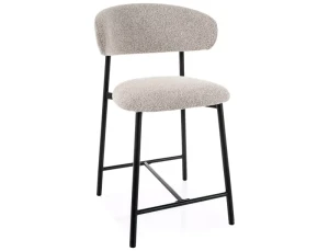 Hoker tapicerowany ELTON H-2 beżowy - stelaż czarny 