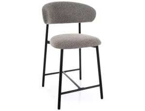 Hoker tapicerowany ELTON H-2 szary - stelaż czarny 