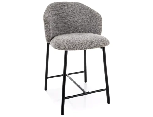 Nowoczesny Hoker tapicerowany OSAKA H-2  szary - stelaż czarny