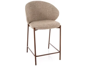 Hoker tapicerowany KIOTO H-2 beżowy - stelaż orzech